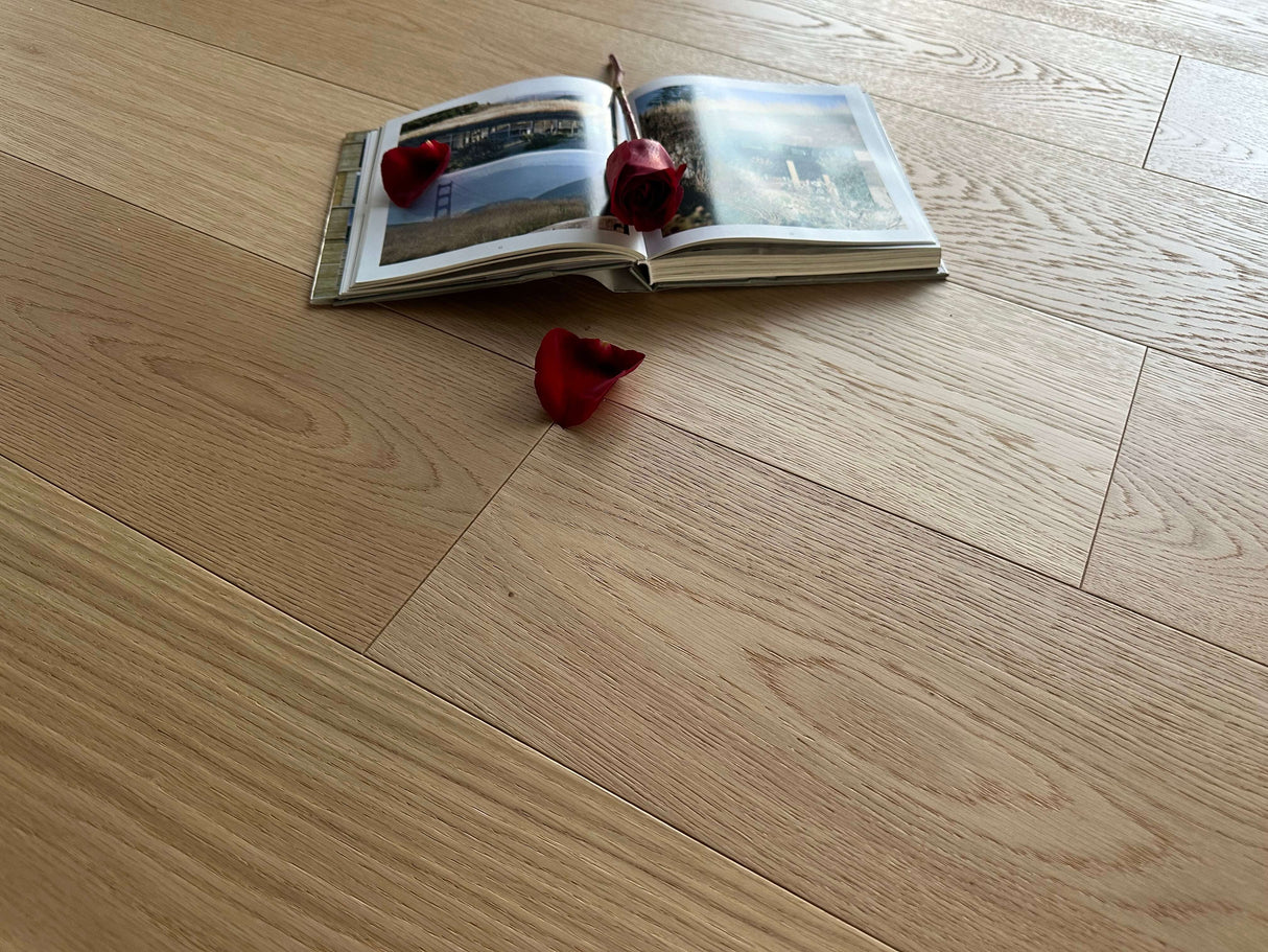 Plankegulv i eg med UV matlak uden knaster - Manhattan Selected - Bredde 190 mm